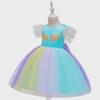 Kinder Einhorn Mesh Prinzessinnenkleid - Feiertagskostüm