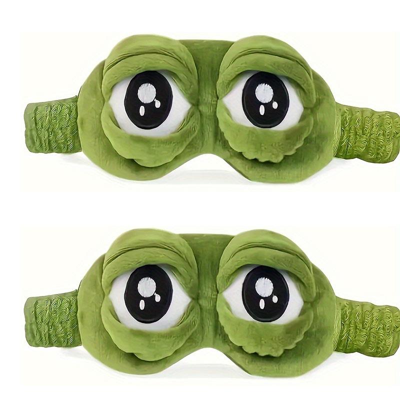 3D Cute Frog Sleep Eye Mask Natural Protector Lunch Break Women Men Soft Portable For Travel Office Room Relieve Stress Anxiety