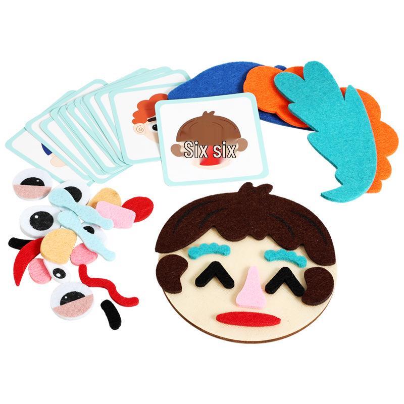 Felt Emoji Stickers for Kids: Emotion Expression DIY Toys, Educational Puzzle Game for Ages 2-5