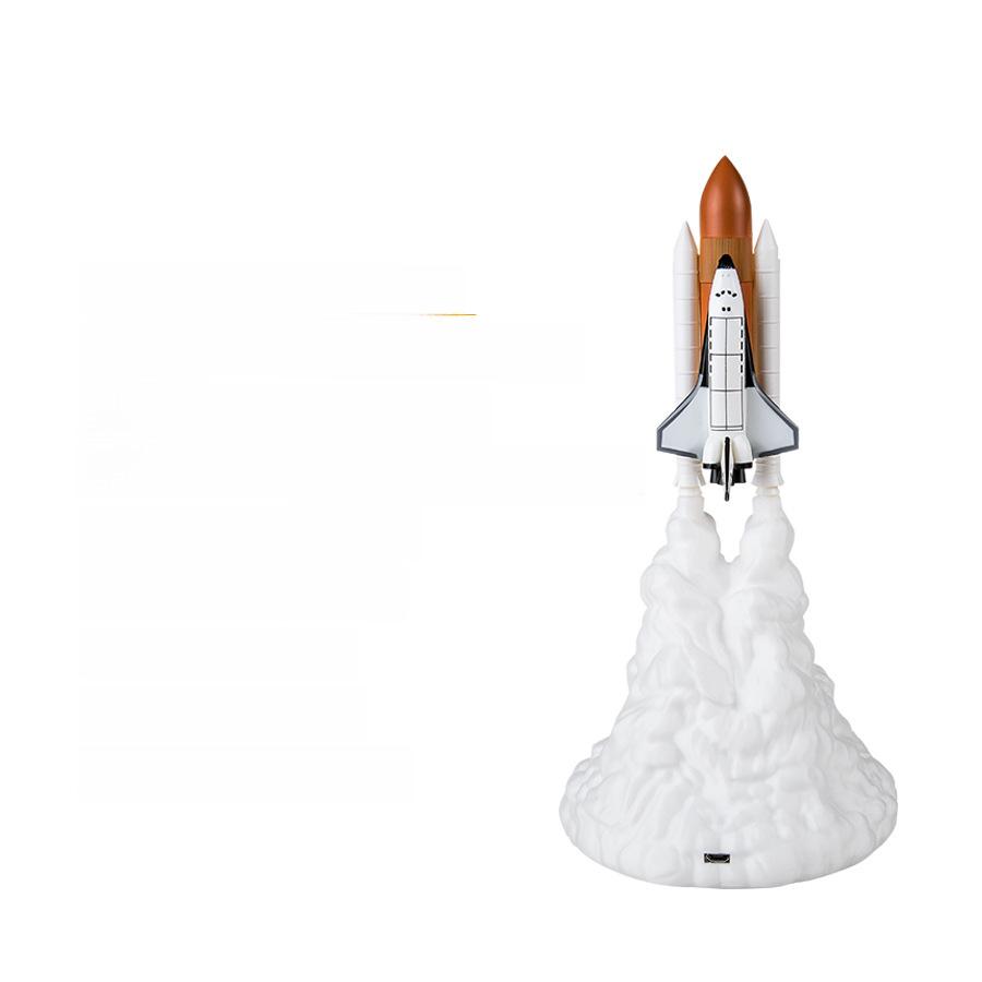 3D Printed Moon Rocket Launch Lamp - Creative LED Spaceship Table Night Light