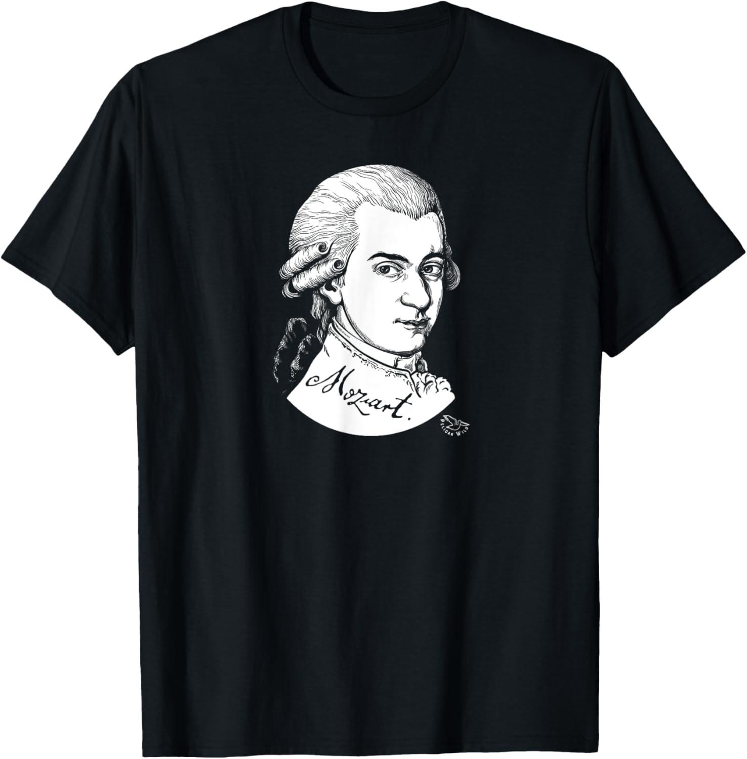 Mozart T-Shirt Mozart Portrait Classical Music Lover Gift S