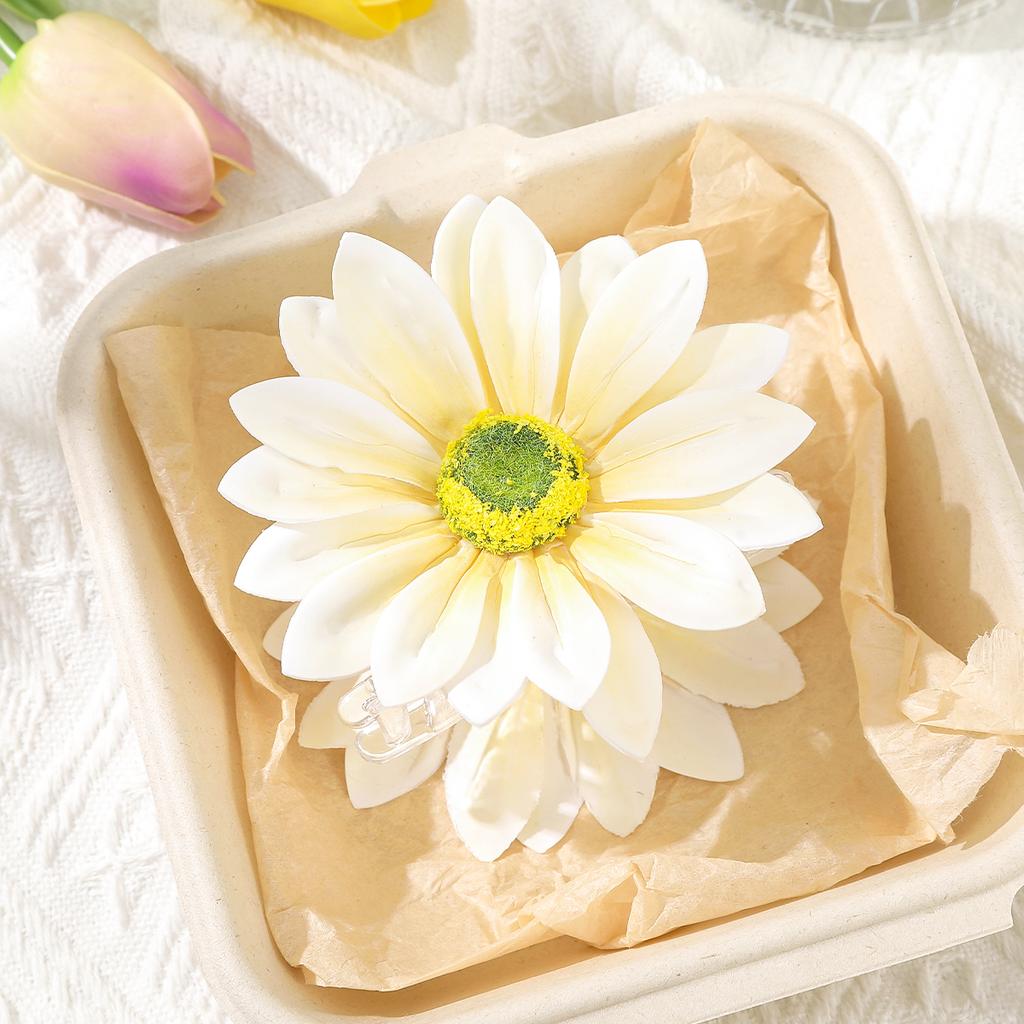 AWAYTR  Large Sunflower Flowers Hair Claw Hairpin Clips Headwear Women Girls Simulation Hair Clip Gripper Hair Accessories