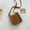 White Shoulder Bag Pu Leather Crossbody Bag Simple Small Square Bag  Outdoor