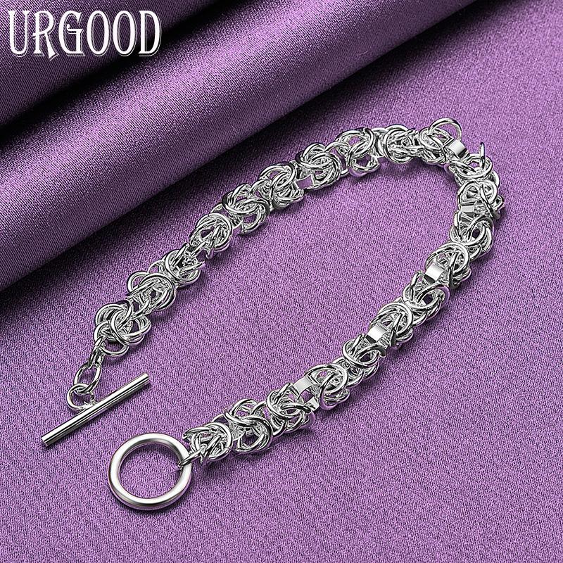 Módní kruhový náramek 925 mincovní stříbro Šperky na párty