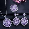High-end Three-piece Jewelry Necklace Ring Earrings Jewelry Set