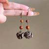 Retro Wooden Plant Earring For Women Creative Natural Plant Dried Fruits Drop Earrings Ethnic Jewelry Accessories
