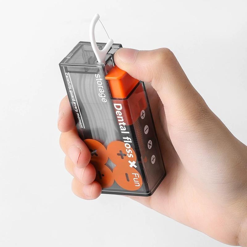 Automatický úložný box na zubní nit Pop-up dávkovač zubní nitě s 10 ks nitě Zubní ústní hygiena Péče Přenosný