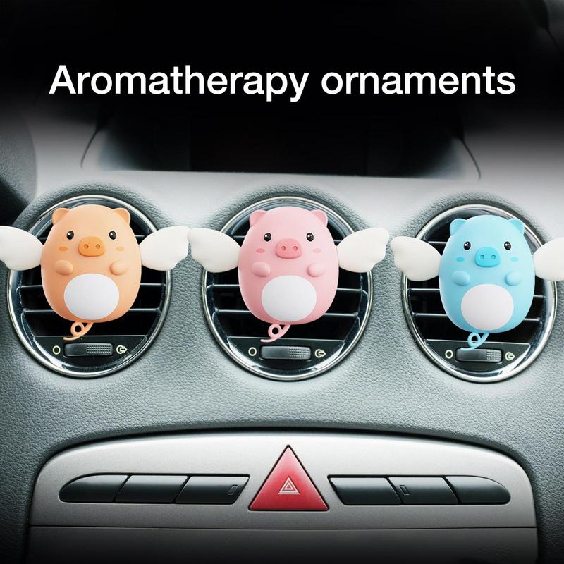 Cute Pig Car Air Freshener Cute Pig Car Vents Ornament Air Conditioner Outlet Clip Car Decorations Stand Interior Accessories