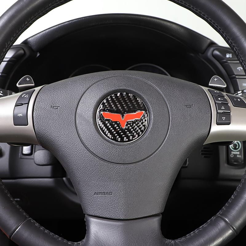 For Chevrolet Corvette C6 2005-2013 Soft Carbon Fiber Car Steering Wheel Button Cover Trim Sticker Interior Auto Accessories
