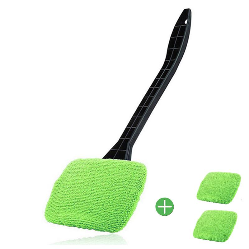 Car Window Windshield Cleaner Brush Kit  Cleaning Wash Tool Auto Cleaning Wash Tool Long Handle Wiper Microfiber Wiper Cleaner