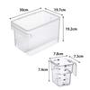 Yamazaki Rice Container, Airtight, Under-Sink Rice Container, 5kg Capacity, Plate, Measuring Cup Included, Clear, 3379