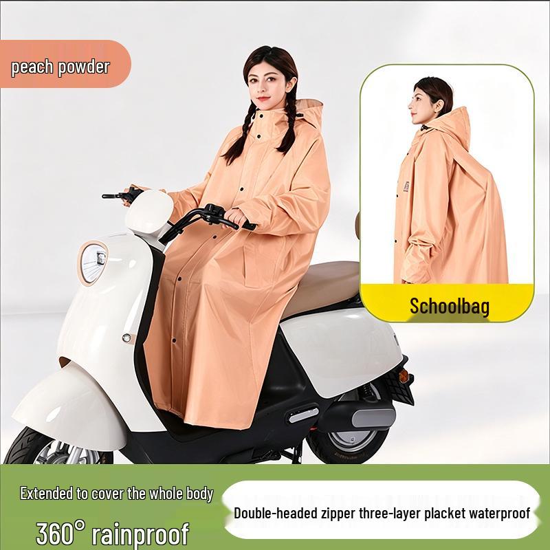 Thickened Electric Scooter Raincoat: Unisex, Full-Body Poncho for Heavy Rain, Cycling, Hiking, and Electric Bike Use