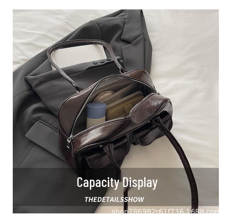 Korean Style Women's 2025 Retro Pillow Shoulder Bag