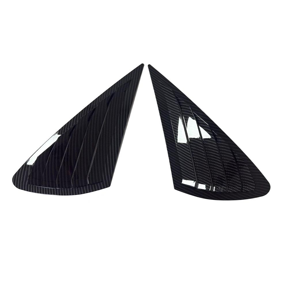 For Ford Focus MK2 Hatchback 2005-2011 ABS Plastic Rear Window Quarter Louver Scoop Cover Side Vent Trim Car Adhesive Accessorie