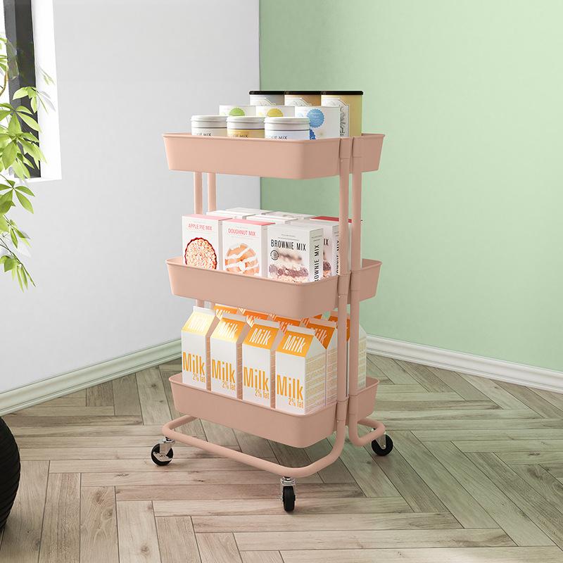 Cart Storage Rack Floor Standing Bedroom Supplies Multi-layer Storage Rack Bathroom Movable Storage Rack