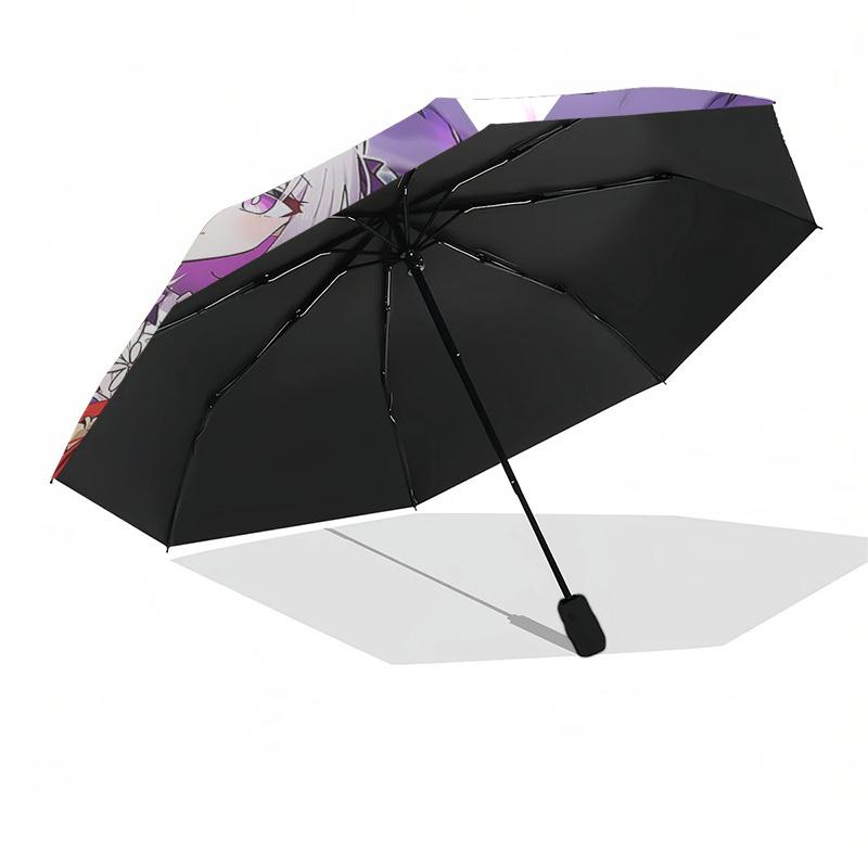 1pc Outdoor Umbrella with Anime Characters - Automatic Opening/Closing, Portable Tri-Fold Design, 8-Rib Iron Frame - Perfect Gift for Fans, Trave
