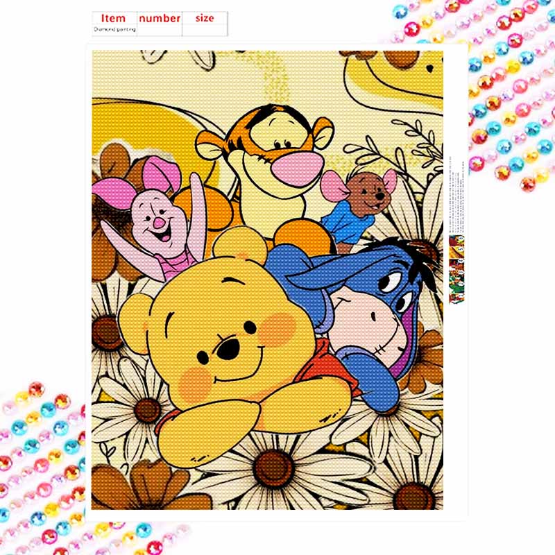 Disney Diamond Painting Kit Winnie The Pooh Style Home Decor Craft Perfect Gift Idea Diamond Art