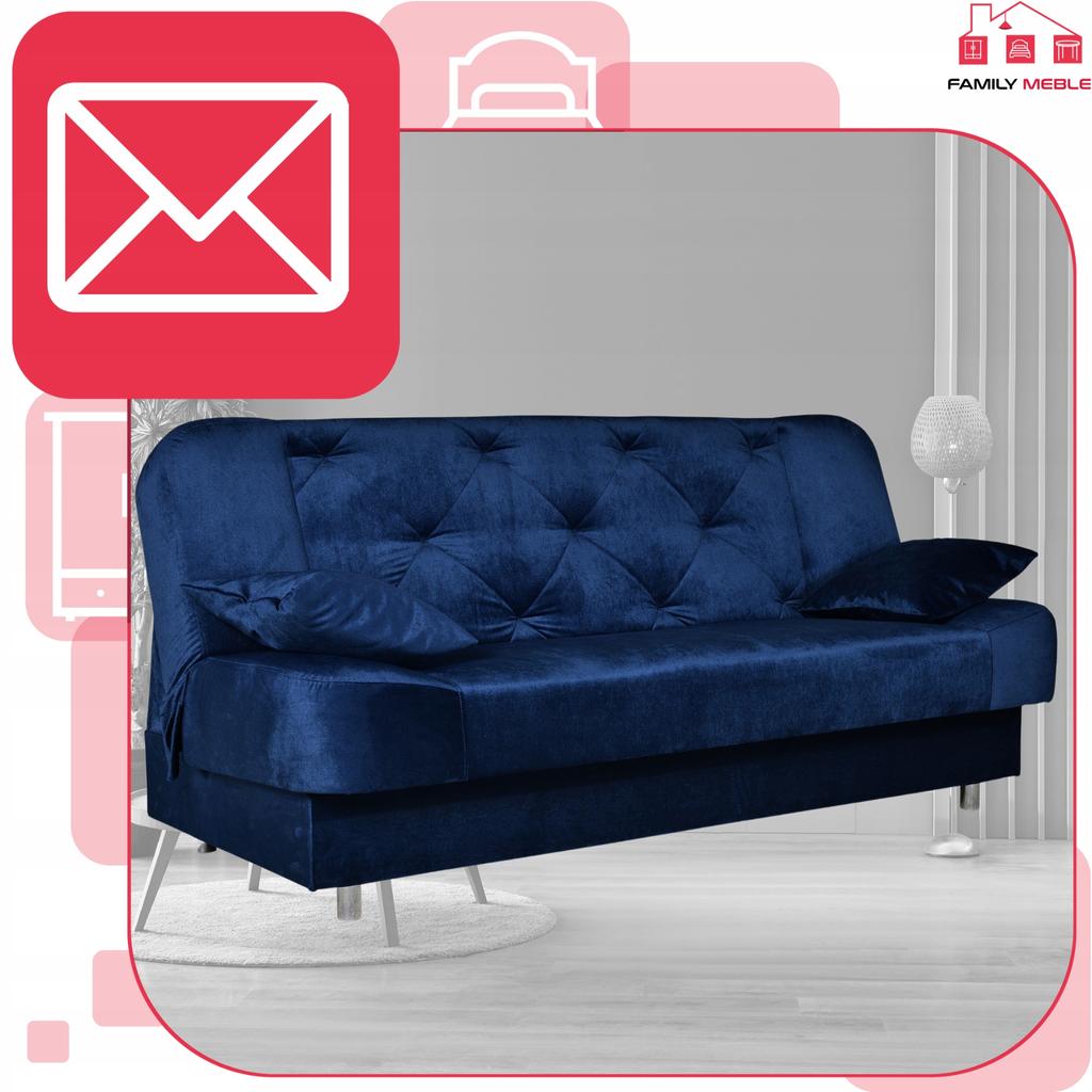 Kanapa sofa Sara Karo rozkładana wersalka spania bonell łóżko Family meble