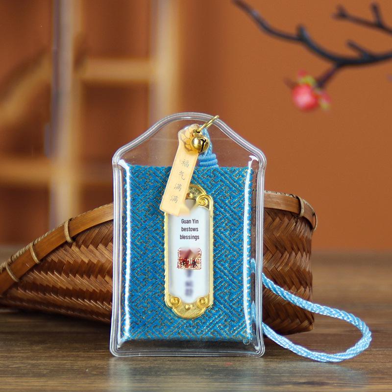 Lingyin Temple Amulet Sachet: Portable Charm for Phone, Car, or Purse – Health & Luck Pendant