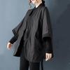 Plus Size Black Jaket Causal Loose Spring Autumn Women Jacket Coat