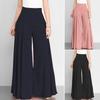High Waist Wide Leg Pants Women's Thin Pure Color Versatile Summer Cotton Linen Blend Casual Trousers High Waist Wide Leg