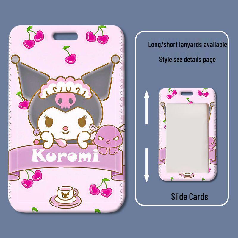 Cartoon Plastic Slide Cover ID Card Holder for Students and Professionals