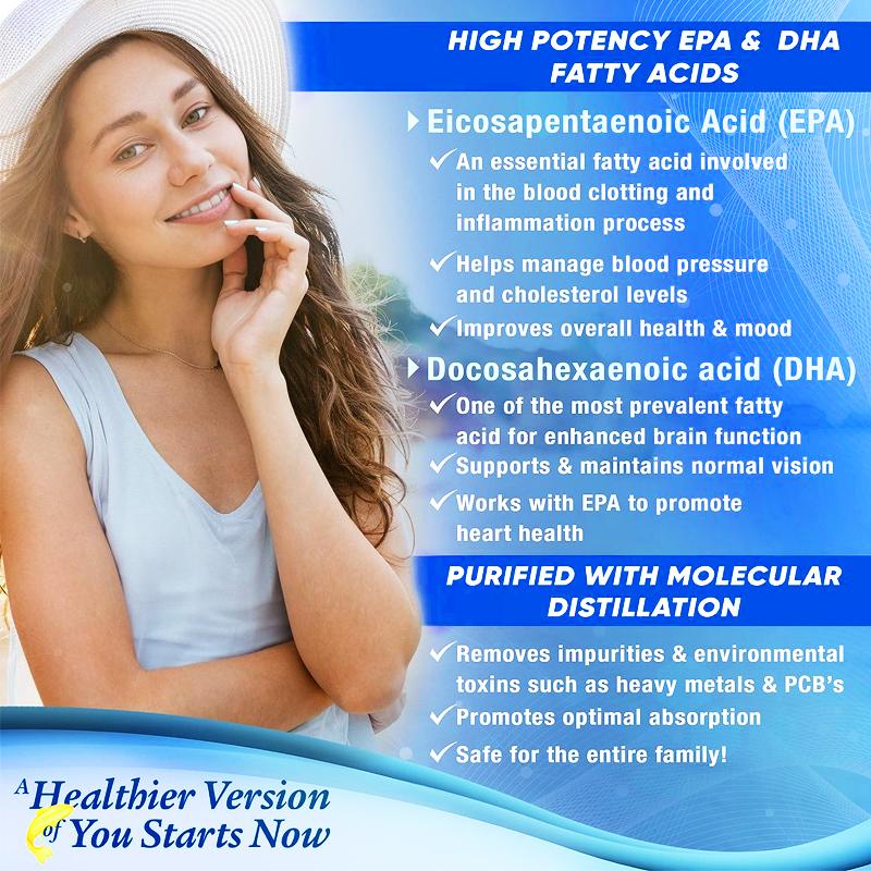 Omega-3 Fish Oil 8060mg Lutein Vitamin D3 120 Capsules