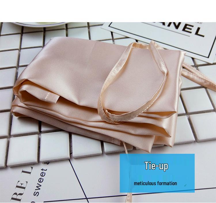 100% Mulberry Silk Pillowcase, 16 Momme – Ideal for Travel and Business, Simple Tie-On Design