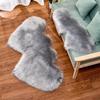 Modern Heart-Shaped Faux Wool Rug – Long Pile Mat for Bedroom & Living Room