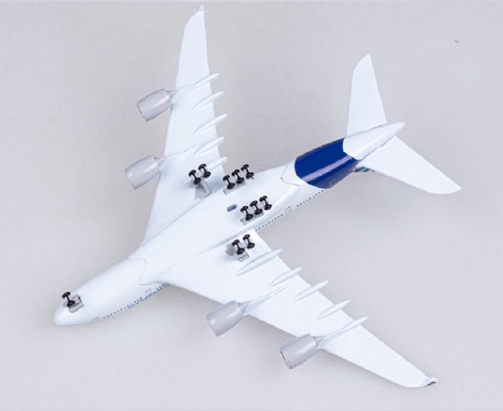 20CM Toy Planes for Boys Diecast Metal Airbus A380 Prototype Airlines Airplanes Model Toy for Collection