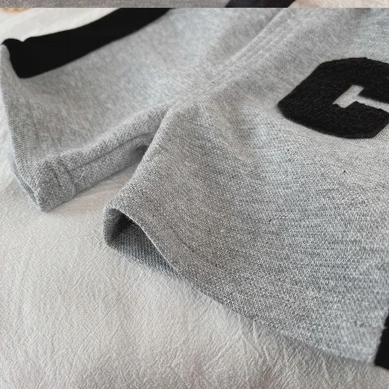 Korean Style Boys' Polo Shirt Summer Suit – New Trendy, Slim Fit, Short-Sleeved Casual Sportswear.