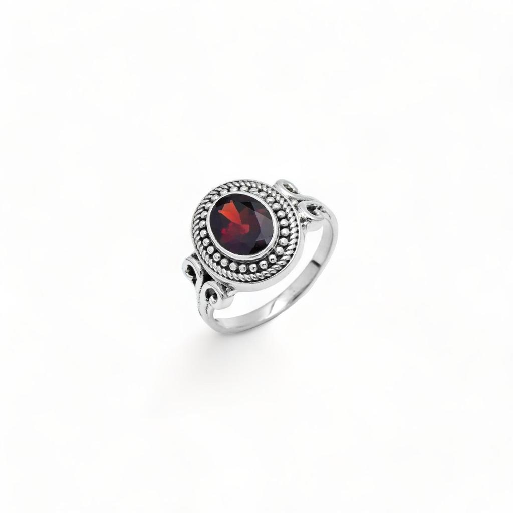 925 Sterling Silver Natural Gemstone Women's Ring, Handmade Pure Silver Ring for Her