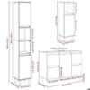 VidaXL Set of Bathroom Furniture 3 Pcs Concrete Grey 3324949