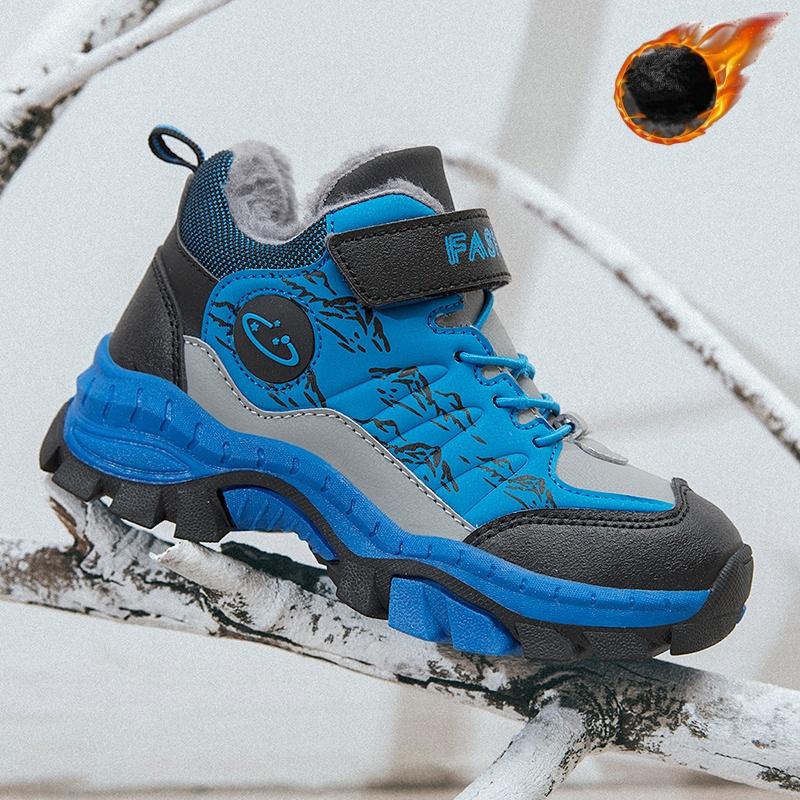 

New Winter Fashion Trendy Warm Children s Two Cotton Sports Shoes Outdoor Versatile Large Cotton Large Size Boys Boots 40