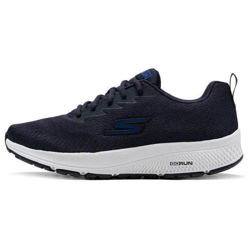 Skechers Go Run Consistent Men Low Top Running Shoes Black Blue White 220375-NVY 43.5