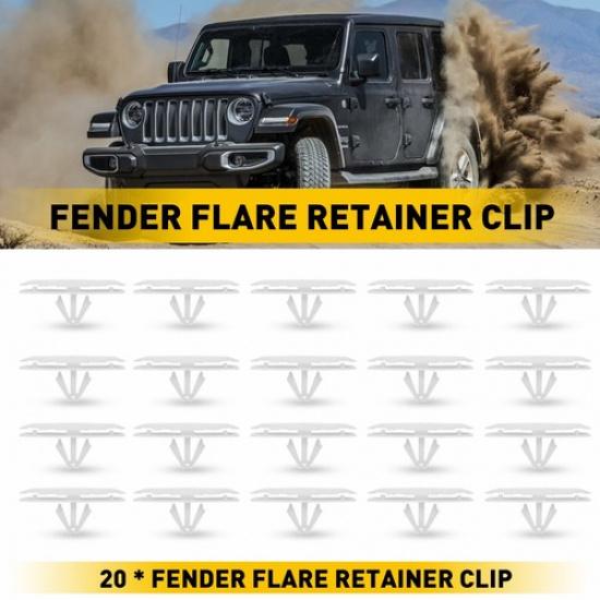 X Retainer-Clips 30 Fender-Flare Fit Wrangler 2018- Jeep  Gladiator JL