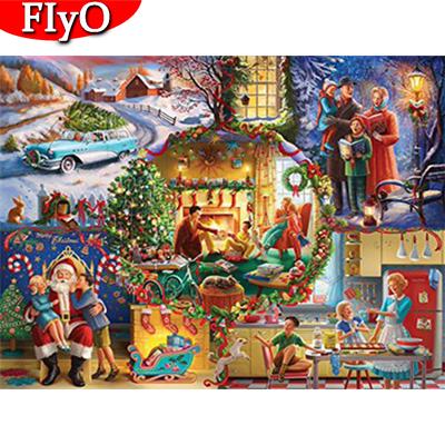 Volle quadratische runde Diamantmalerei Weihnachten Diamantstickerei Verkauf Cartoon Mosaik Dekor für Zuhause Bastelset