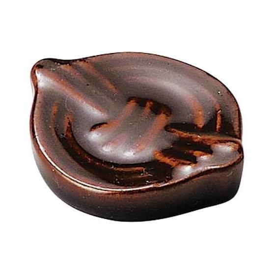 KADEN KOYO Chiyomusubi Amber Chopstick Rest, Japanese Tableware, Mino Ware, Dishwasher Safe, Made in Japan, 47x39x11mm, Approx. 27g, Porcelain
