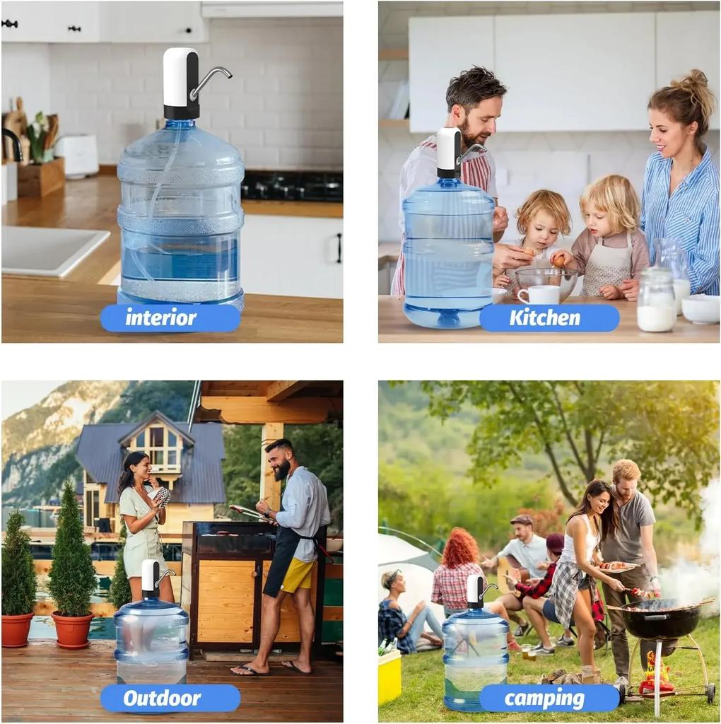 Wasserflaschenpumpe 5 Gallonen Tragbarer Elektrischer Wasserspender Schalter Mini Wasserkanister Spender für Camping Küche Zuhause Küche