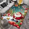 Christmas Santa Claus and Reindeer Carpet with Gifts and Snowflakes Suitable for use as an anti-slip for living room bedroom sofas