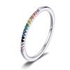 925 Sterling Silver Simple Rings for Women Wedding Engagement Heart Rings with Zircon  Female Jewelry 2025