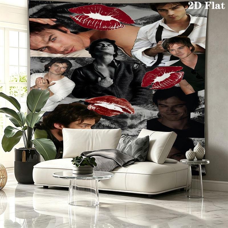 The Vampire Wall Tapestry Aesthetic Wall Hanging Printed Fabric Blanket Decorative Tapestries for Bedroom Living Room Home Decor