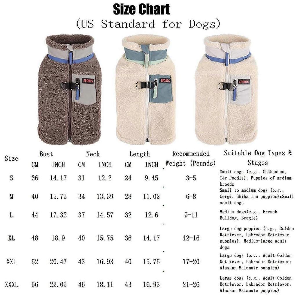 Pet Fleece Dog Vest With Pocket Zipper Design Winter Warm Dog Apparel for Small Dogs