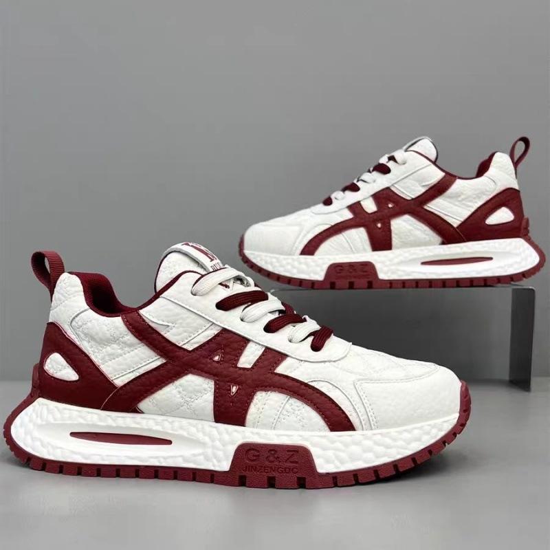 Men's Fashion Chunky Sole Sneakers Cross-Strap Casual Outdoor Comfortable Shoes