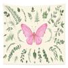 Watercolor Butterfly Eucalyptus Mandala Tapestry, Fresh Wall Hanging, Bohemian Wall Decor for Bedroom Dormitory