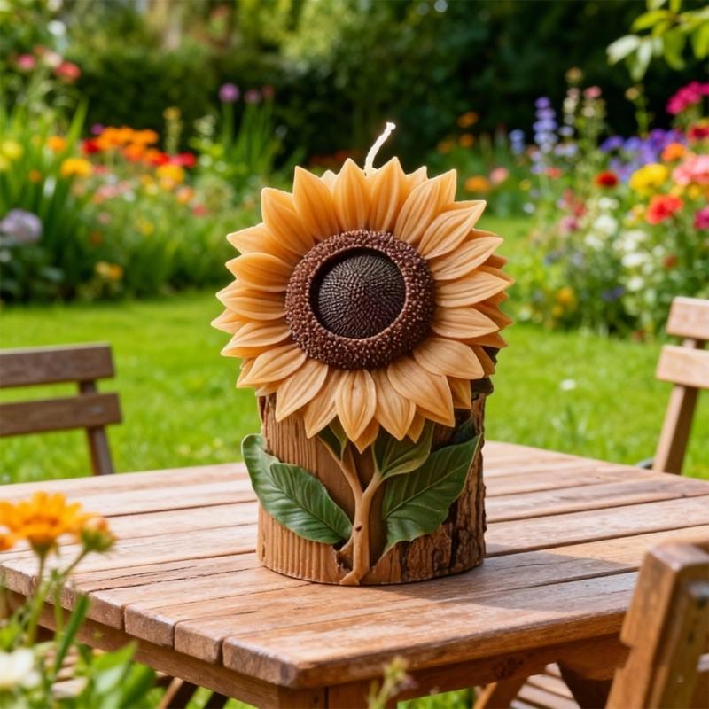 Food Grade Silicone Sunflowers Mould Candle Soap Maker With Easy Releases For Home Decoration
