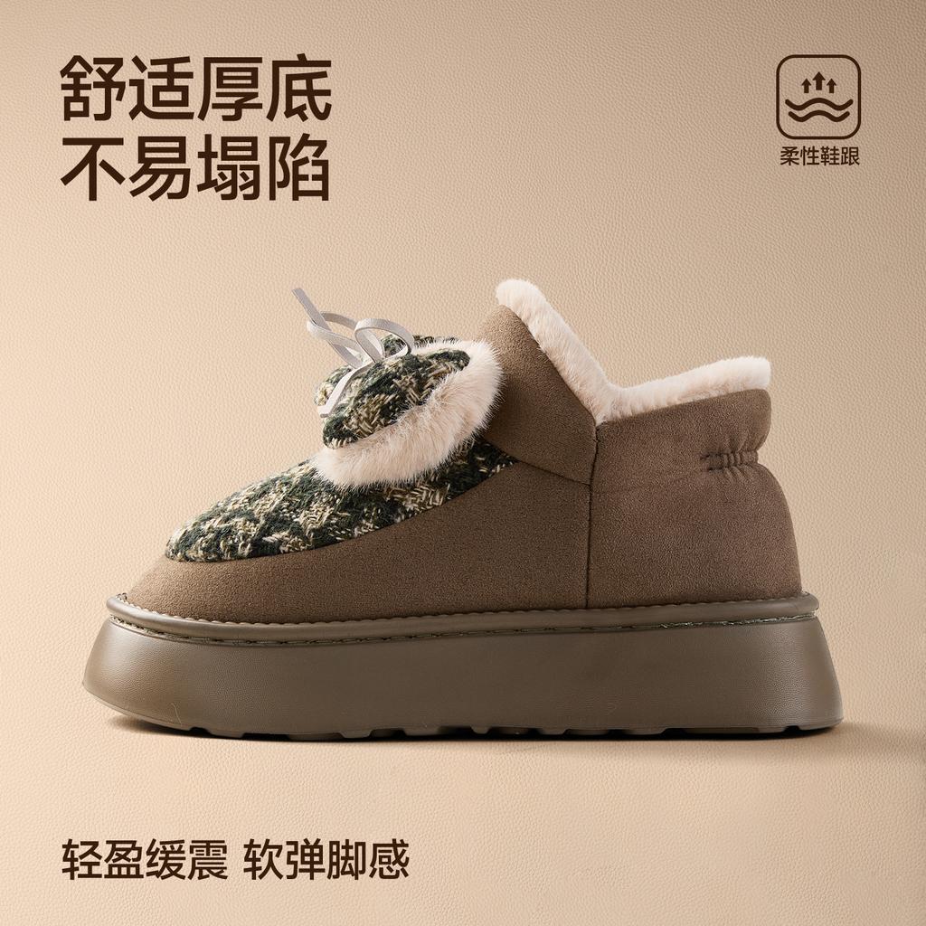 Thick-soled cotton shoes are fashionable and versatile, new models in autumn and winter, piled, thickened, non-slip and warm, fluffy slippers outside