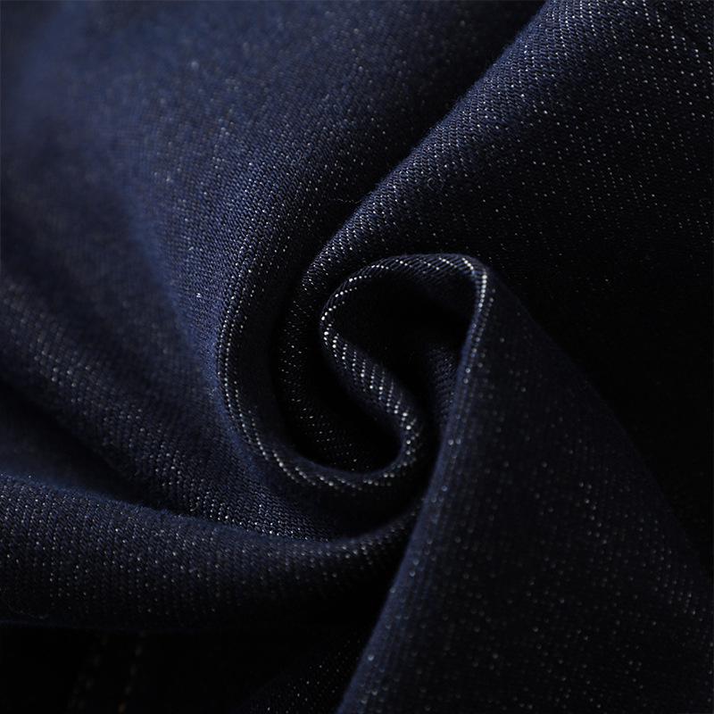 Women's Dark Blue Vintage Slim-Fit Straight-Leg Jeans - 2025 Spring/Autumn Style, Nine-Point Loose Wide-Leg Design