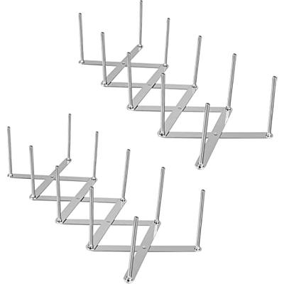 Porte de couvercle en acier inoxydable 2 pièces, porte de couvercle, supports de couvercle de casserole extensibles, supports de casseroles organisateurs pour outils de cuisine permettant d'économiser de l'espace