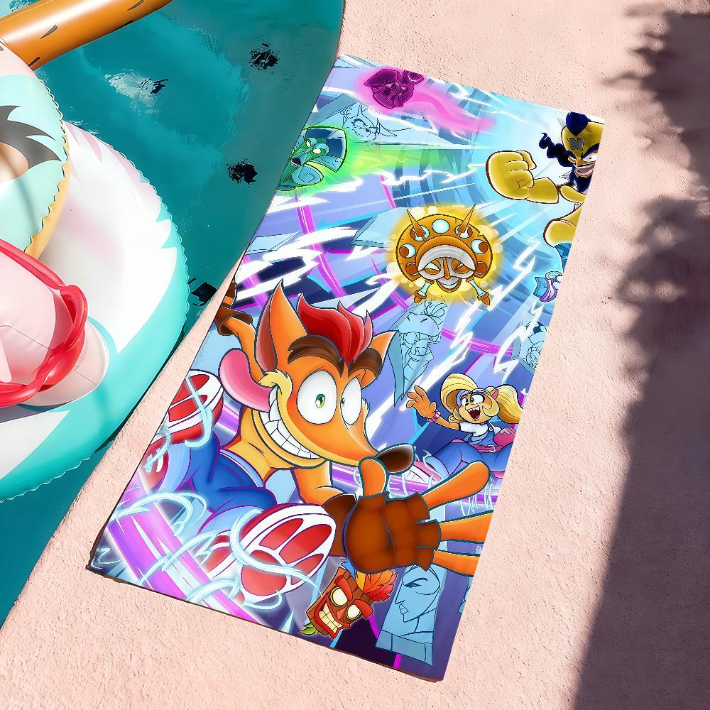 Game C-CrashS B-bandicoot-S Towel Sports Quick Dry Travel Camping Gear Sandproof Soft Light Large Beach Towel